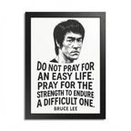 Bruce Lee "Stength to Endure" Wooden Framed Poster A3 (29.7 x 42cm)
