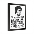 Bruce Lee "Stength to Endure" Wooden Framed Poster A3 (29.7 x 42cm)