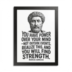 Marcus Aurelius "Strength" Wooden Framed Poster A3 (29.7 x 42cm)