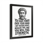 Marcus Aurelius "Strength" Wooden Framed Poster A3 (29.7 x 42cm)