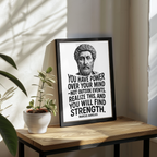 Marcus Aurelius "Strength" Wooden Framed Poster A3 (29.7 x 42cm)